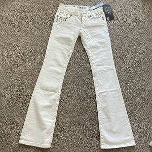 BRAND New Miss me low waisted white jeans